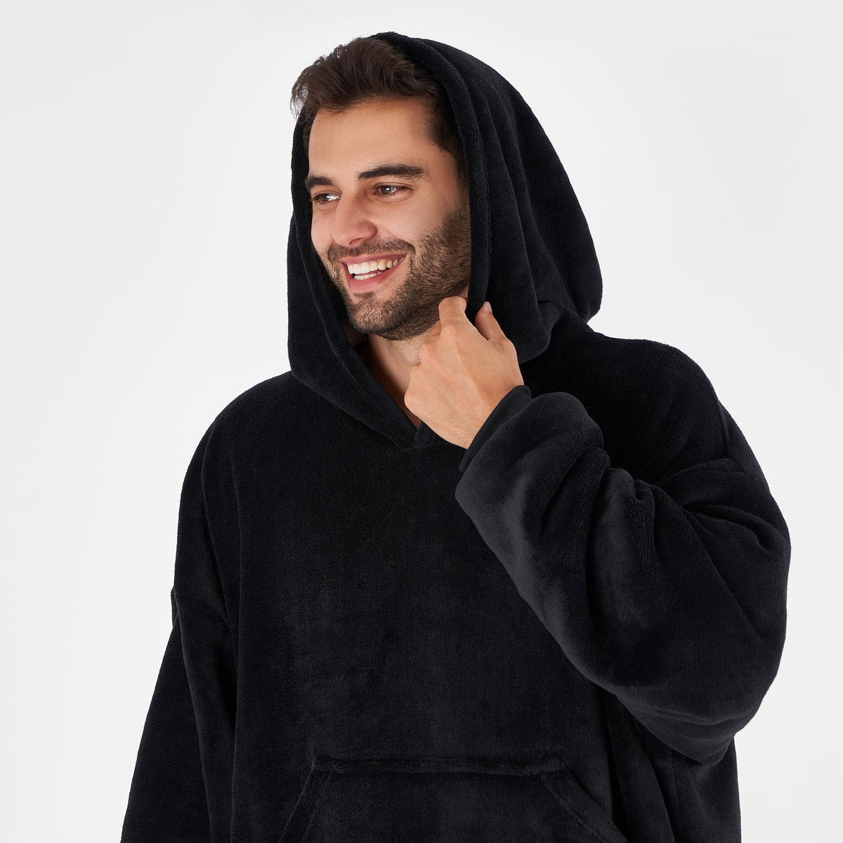 OHS Extra Long Hoodie Blanket Oversized Soft Sherpa Fleece Giant Sweatshirt