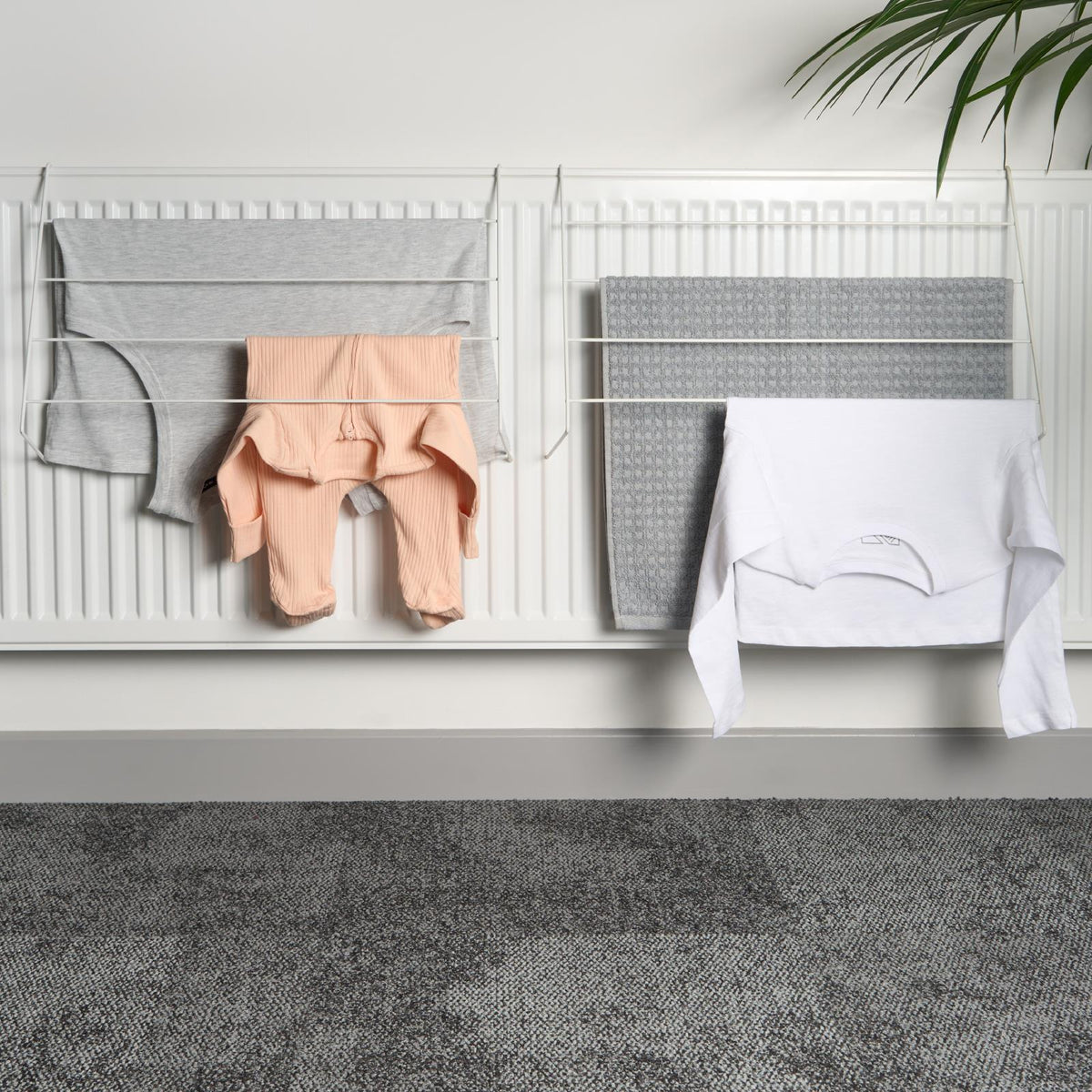 Radiator Drying Rack 2 x Clothing Dryer Organiser Hanger Rail Foldable Storage