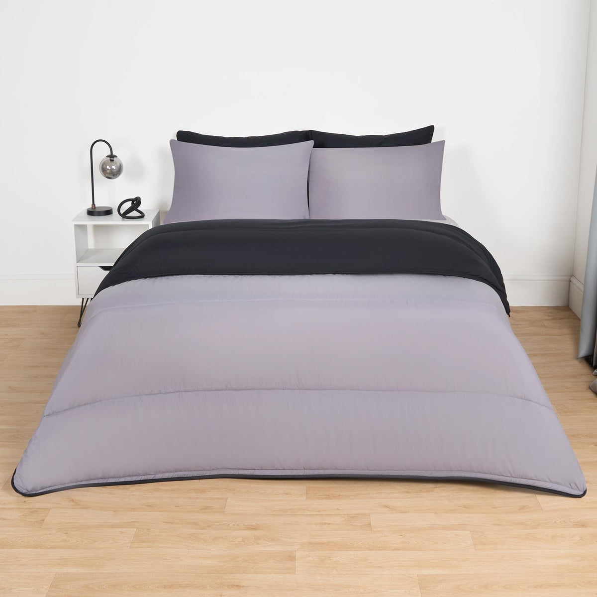 OHS Coverless Duvet & Pillowcase 10.5 Tog Bedding Set Easy Care Reversible