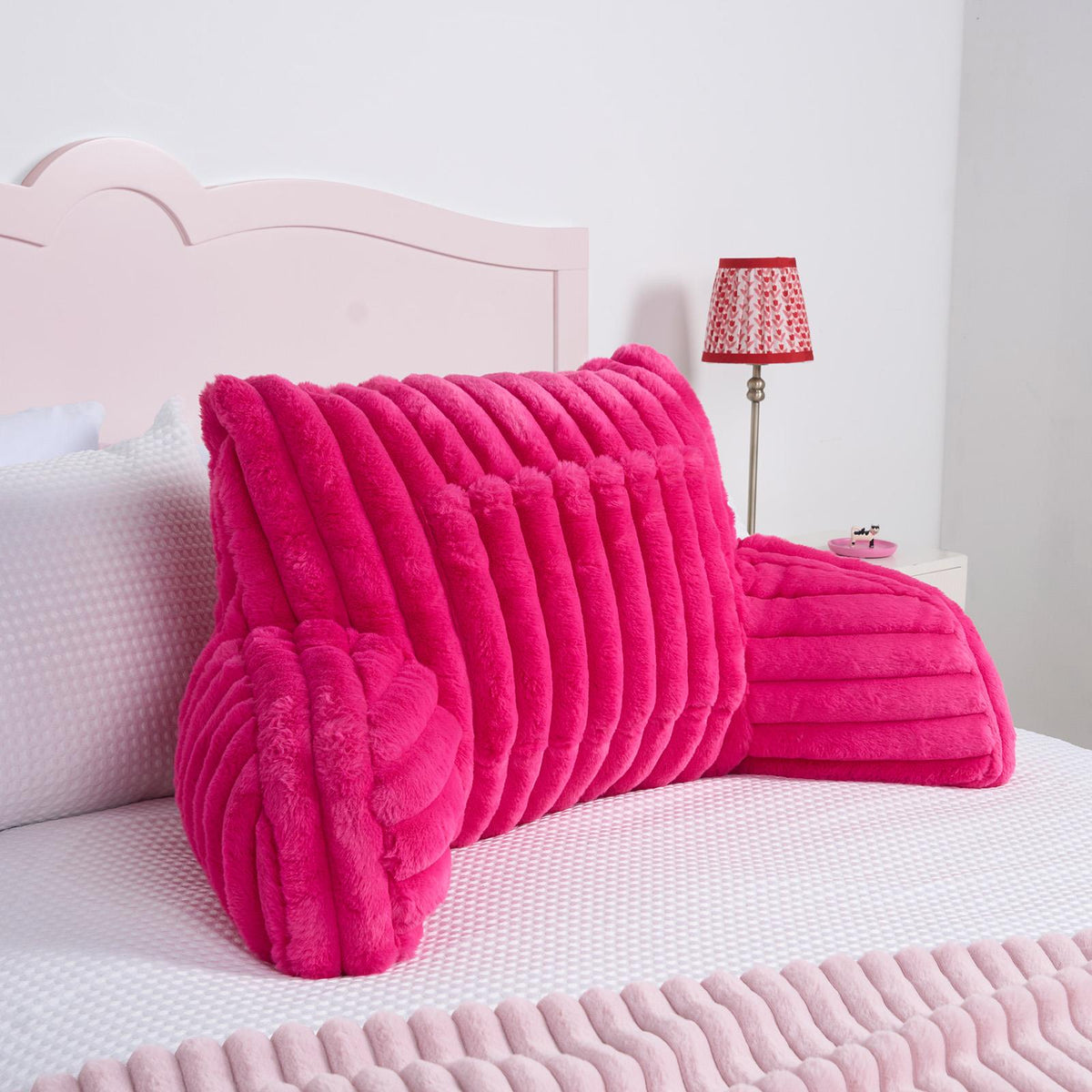 OHS Reading Cuddle Cushion Fleece Heatable Pillow Arms Chair Back Support