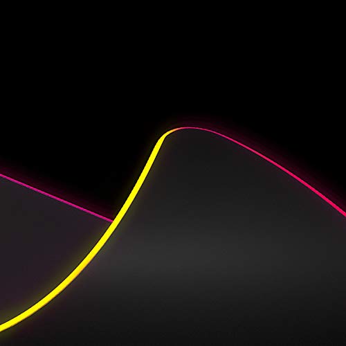 SteelSeries QcK Edge Cloth Gaming Mouse Pad - Never-fray Stitched Edges - Optimized For Gaming Sensors - Size L (450 x 400 x 2mm) - Black