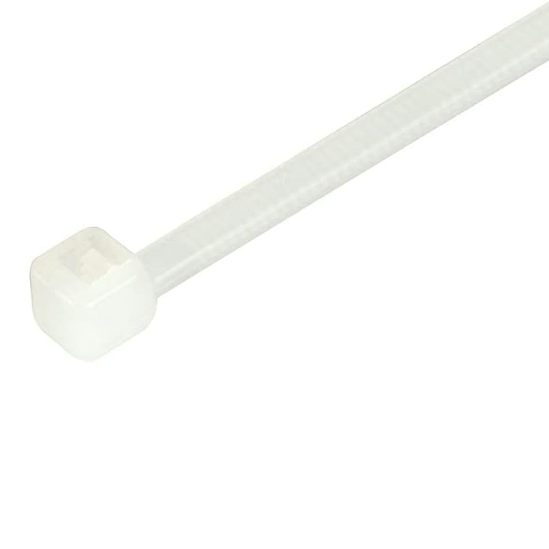 Gocableties Small Silver Cable Ties, 100mm x 2.5mm, Pack of 100, 4” Premium Nylon Zip Ties, Plastic Tie Wraps, Secure Self-Locking Mechanism, for Home, Garden, Office and DIY