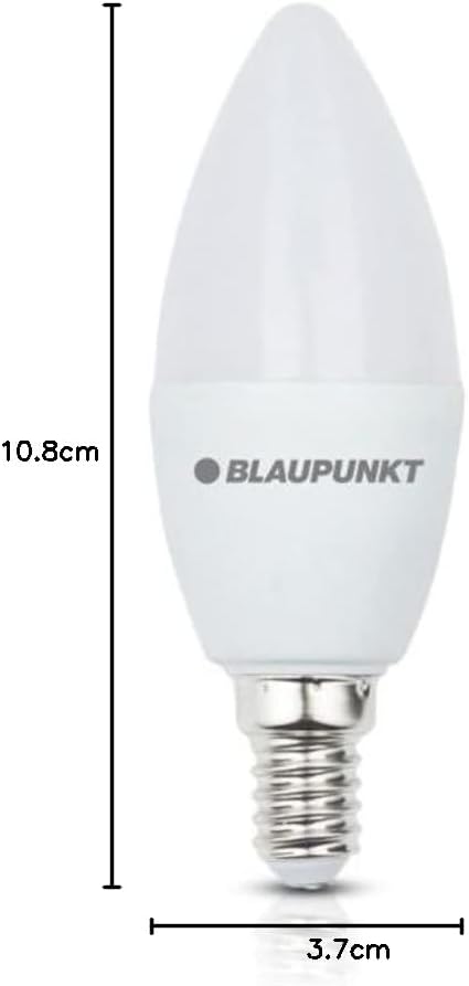 Blaupunkt E14 LED Light Bulb Candle Shape – 10W (Equivalent to 80W - 100W), 820 Lumens, 4000K Neutral White LED – Non‑Dimmable, E14 Screw Base, Energy‑Efficient Home Lighting – Pack of 1