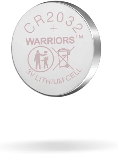 Warriors 5X CR2032 Batteries, 3V 240mAh Lithium Coin Batteries