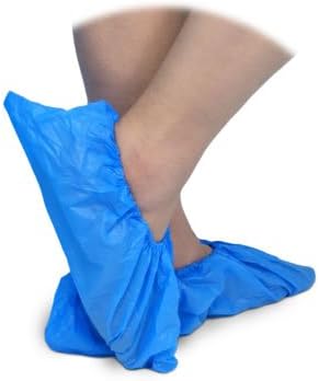 100x Omnitex® 3.5g Premium Disposable Shoe Covers, Strong Floor, Carpet Protectors. Embossed Overshoes. Medium to Heavy Use (1x Pack of 100)