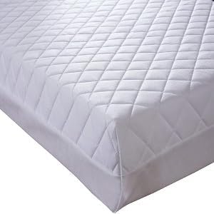 Travel Cot Mattress 95 x 65 x 7.5 cm – Fits Red Kite, Hauck, Graco – Quilted Breathable & Anti-Allergenic Polycotton Cover – Firm Foam Support, Removable Cover – UK Made
