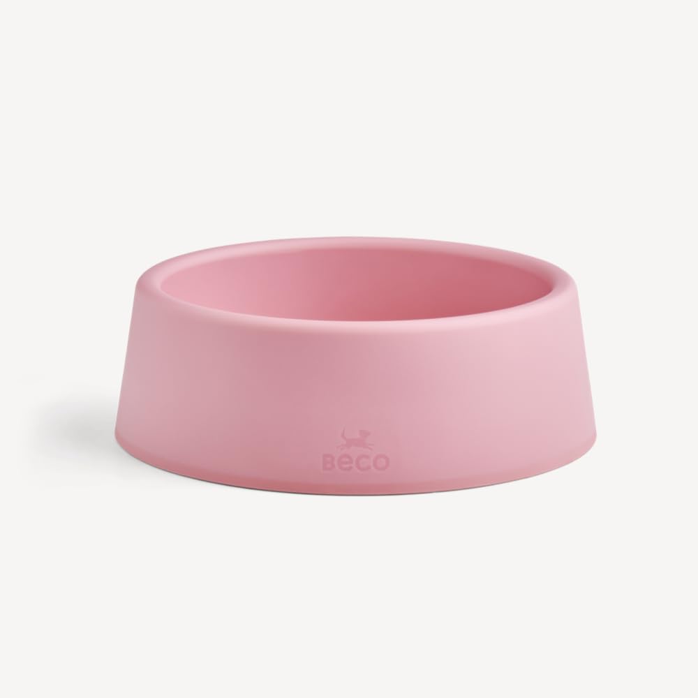 Beco Dog Bowl, Food & Water Steady Bowl, Recycled Plastic, Olive Green, L