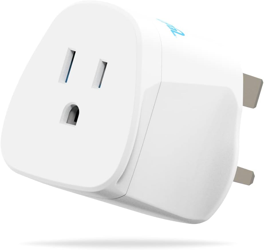 MyTravelPal US to UK Plug Adapter | UK Safety Standards | Grounded Type A/B