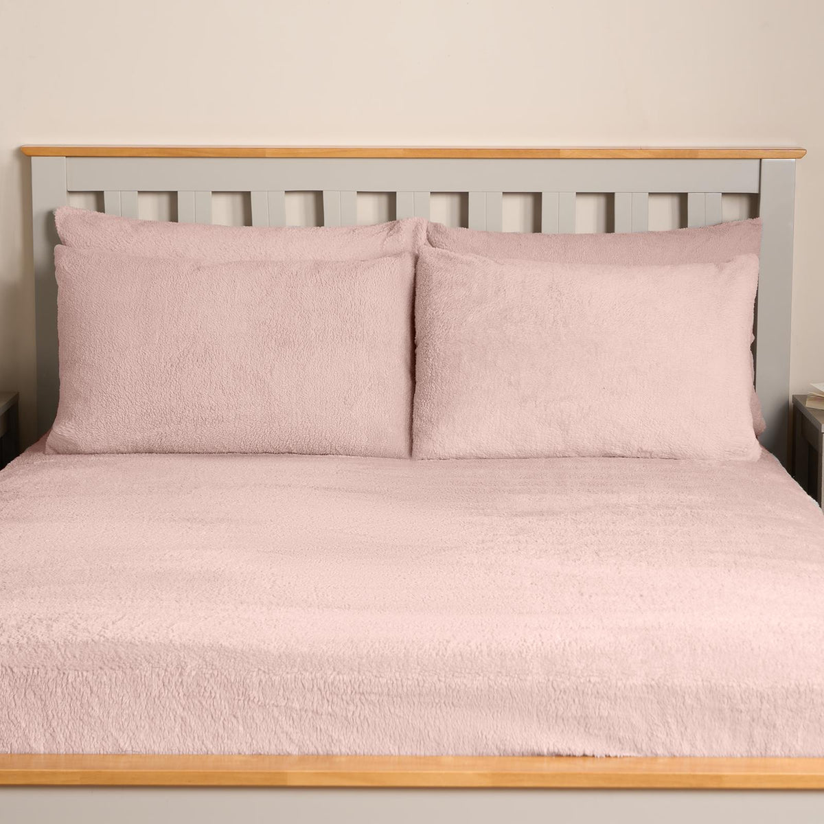 OHS Teddy Fleece Pillowcase Cover Bedding 4 x Thermal Warm Bear Sherpa Warm Soft