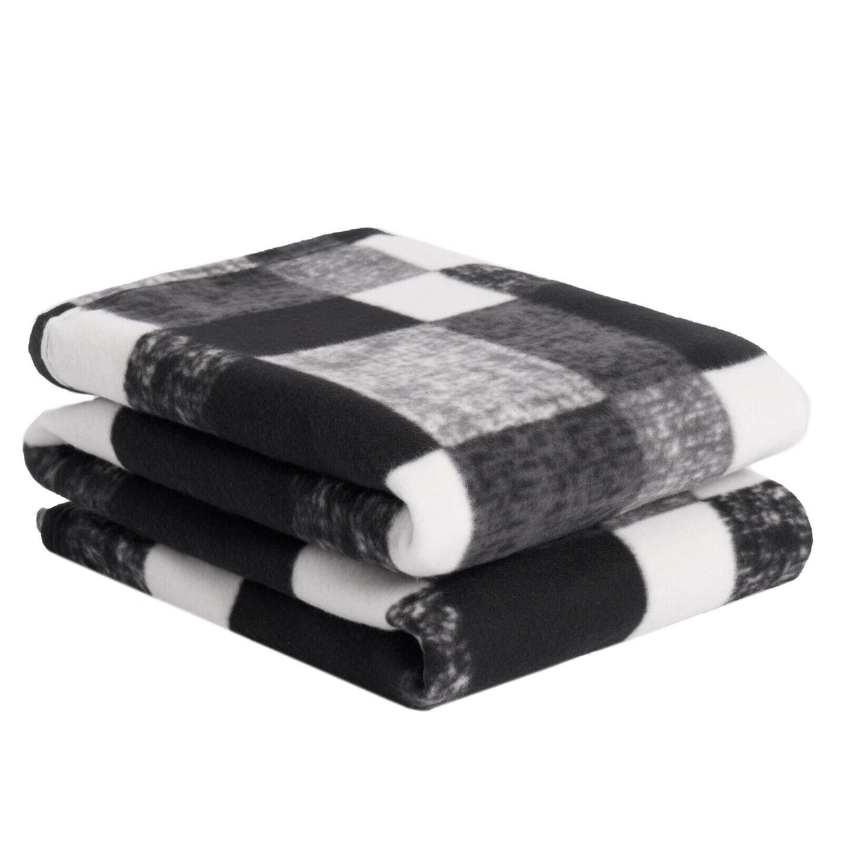 OHS Tartan Blanket Throw Fleece Large Polar Check Warm Soft Bed