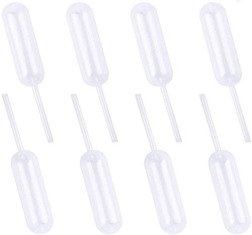 4ML Plastic Dessert Pipette Mini Pipette Cupcake Pipettes 4ml Squeeze Liquid Dropper Injector Transfer Pipette (4ml-40Pcs)