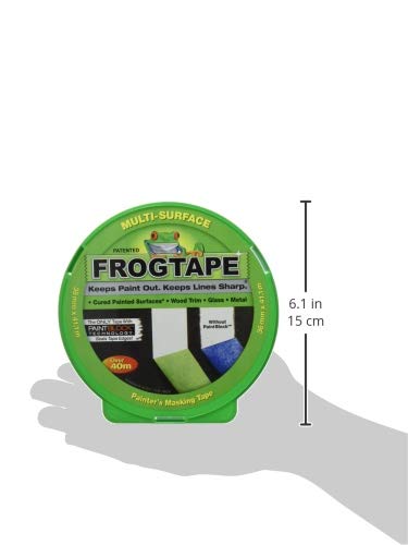 Frog Tape Green Multi Surface Painters Masking Tape, Indoor Painting and Decorating For Sharp Lines and No Paint Bleed 24mm x 55m