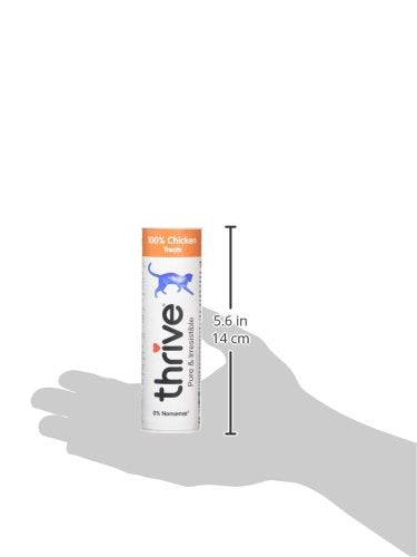 Thrive 100% Chicken Breast Freeze-Dried Cat Treats – Single Ingredient, High Protein – Grain Free – 170g MaxiTube