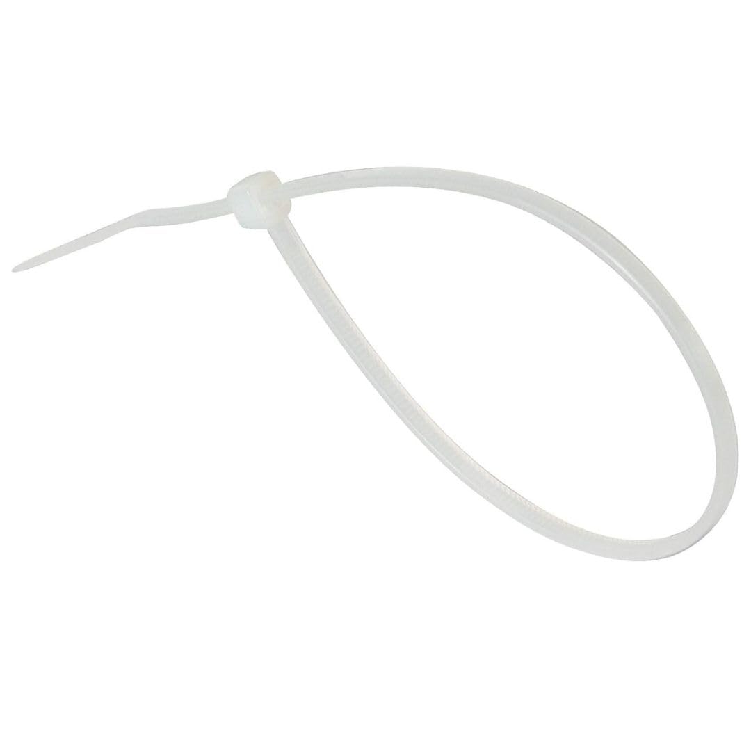 Gocableties Small Silver Cable Ties, 100mm x 2.5mm, Pack of 100, 4” Premium Nylon Zip Ties, Plastic Tie Wraps, Secure Self-Locking Mechanism, for Home, Garden, Office and DIY