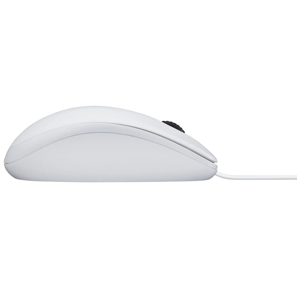 Logitech B100 Wired Mouse, USB Port, 800 DPI Optical Sensor, 3 Buttons, for Left and Right Handers, PC/Mac - Black (Optical Business Mouse | Pack of 5)