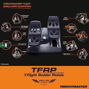 Thrustmaster TFRP T. Flight Rudder Pedals - Precise Rudder Control with S.M.A.R.T Technology for PC, PlayStation and Xbox