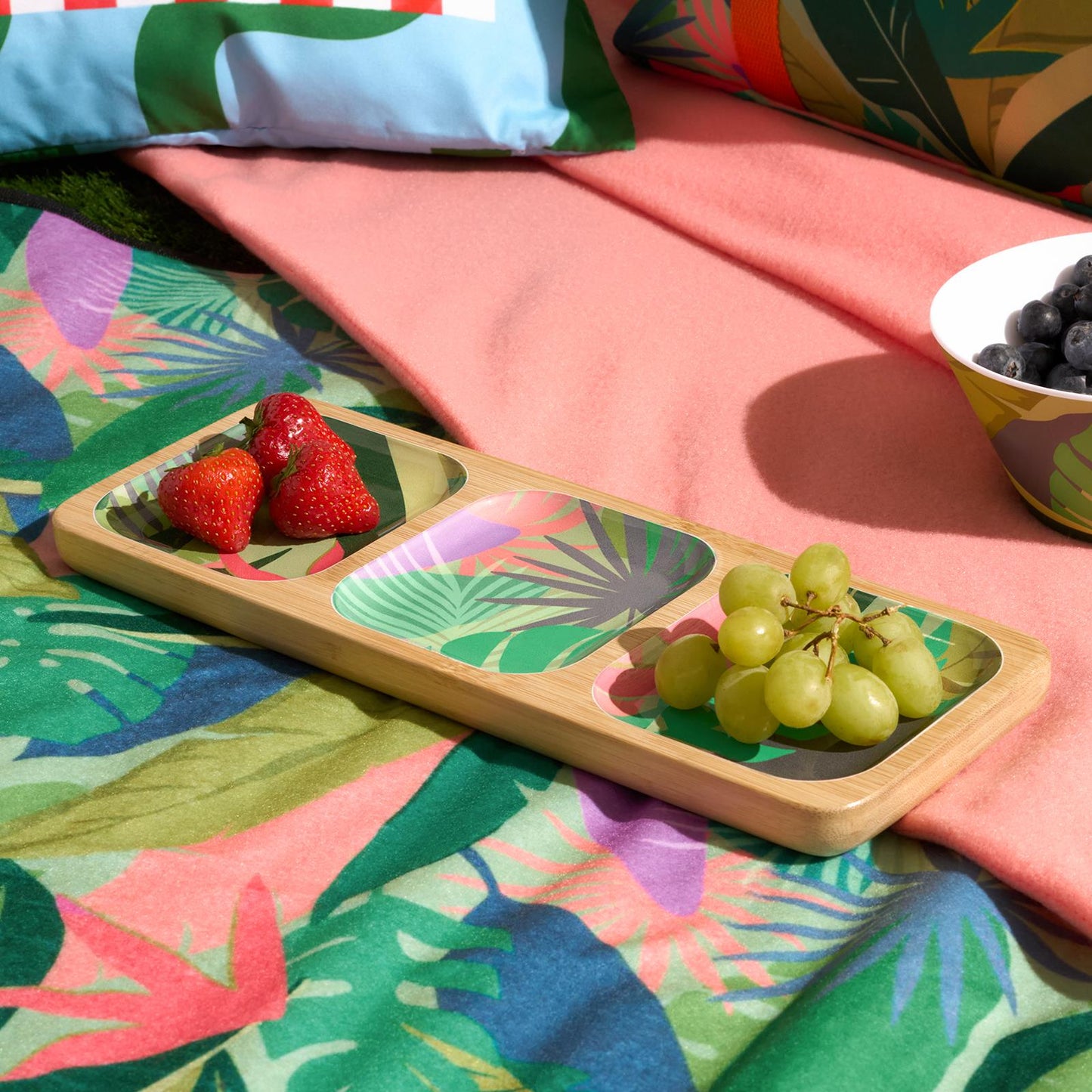 OHS Printed Picnicware Wine Cooler OR Picnic Blanket OR Bag Plates Bowls Glasses