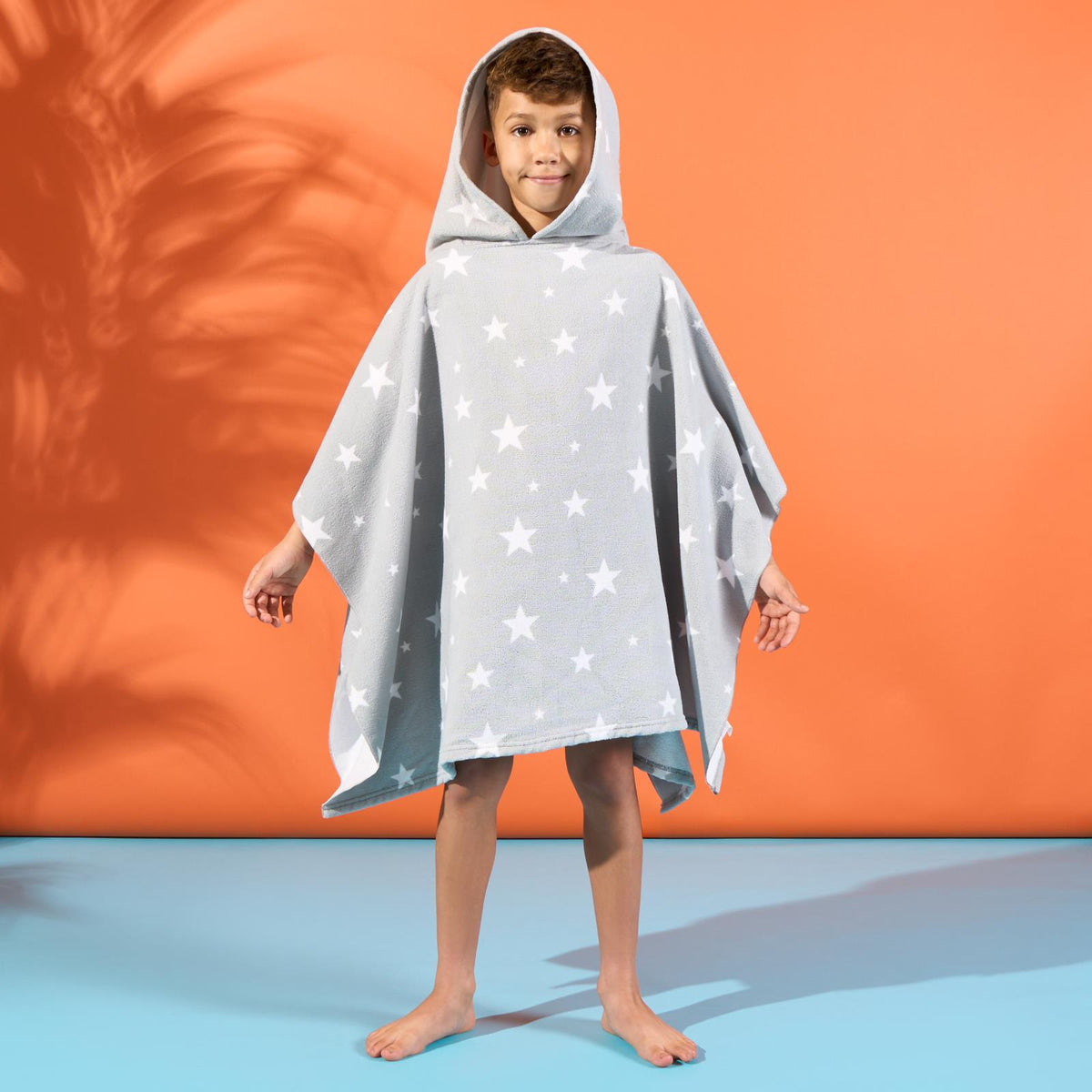Dreamscene Star Kids Hooded Poncho Towel Childrens Beach Swimming Changing Robe