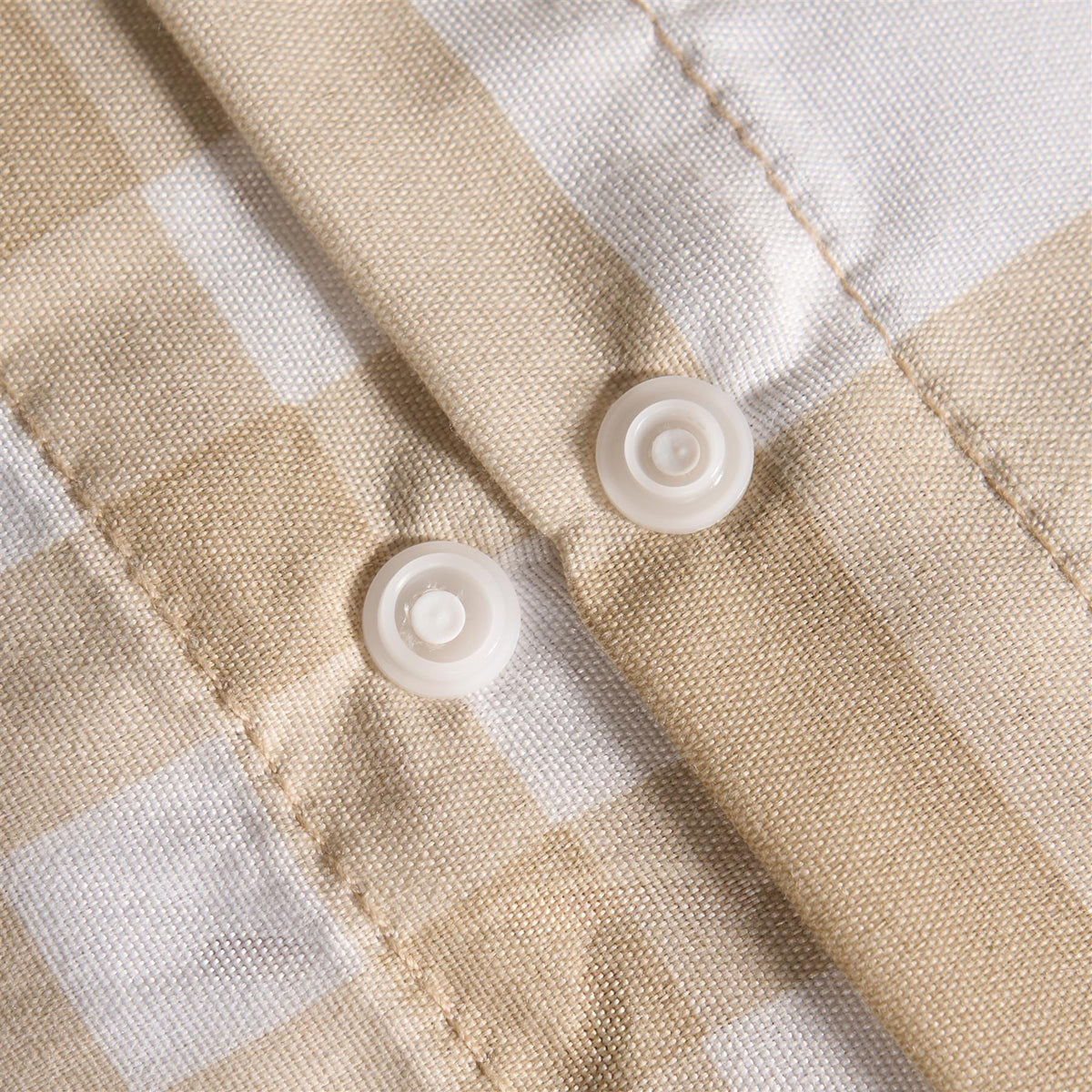 OHS Gingham Duvet Cover Bedding Set Check Quilt Pillowcase Reversible