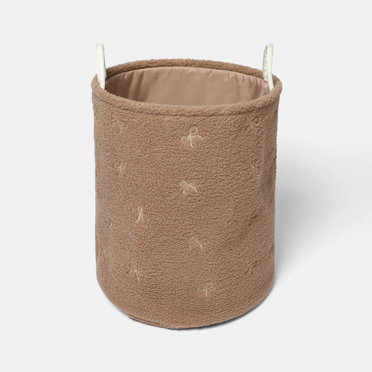 OHS Storage Basket Handles Boucle Fleece Laundry Clothes Organiser