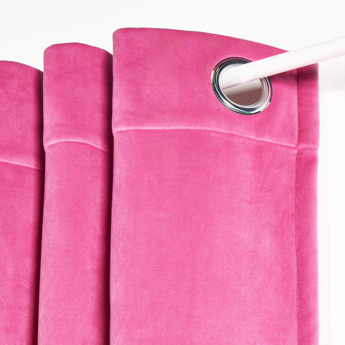 Thermal Matte Velvet Eyelet Curtains 2 Pair Of Ready Made Thick Fabric Ring Top