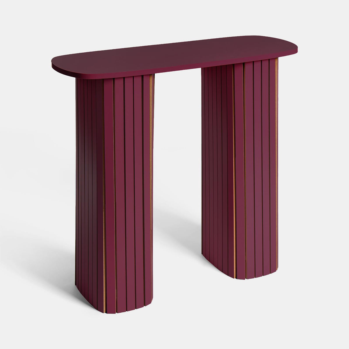 OHS Madison Console Table Ribbed Engineered Wood Entryway Display Unit Decor