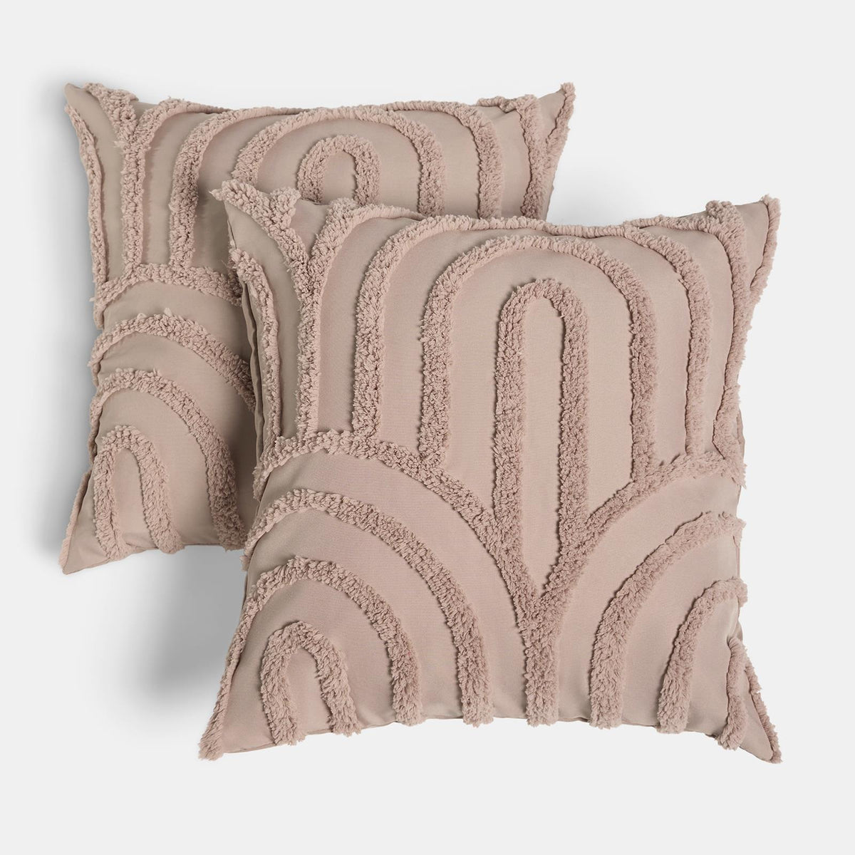 OHS Tufted Cushion Covers 2 Pack Arches Decorative Square Pillowcases