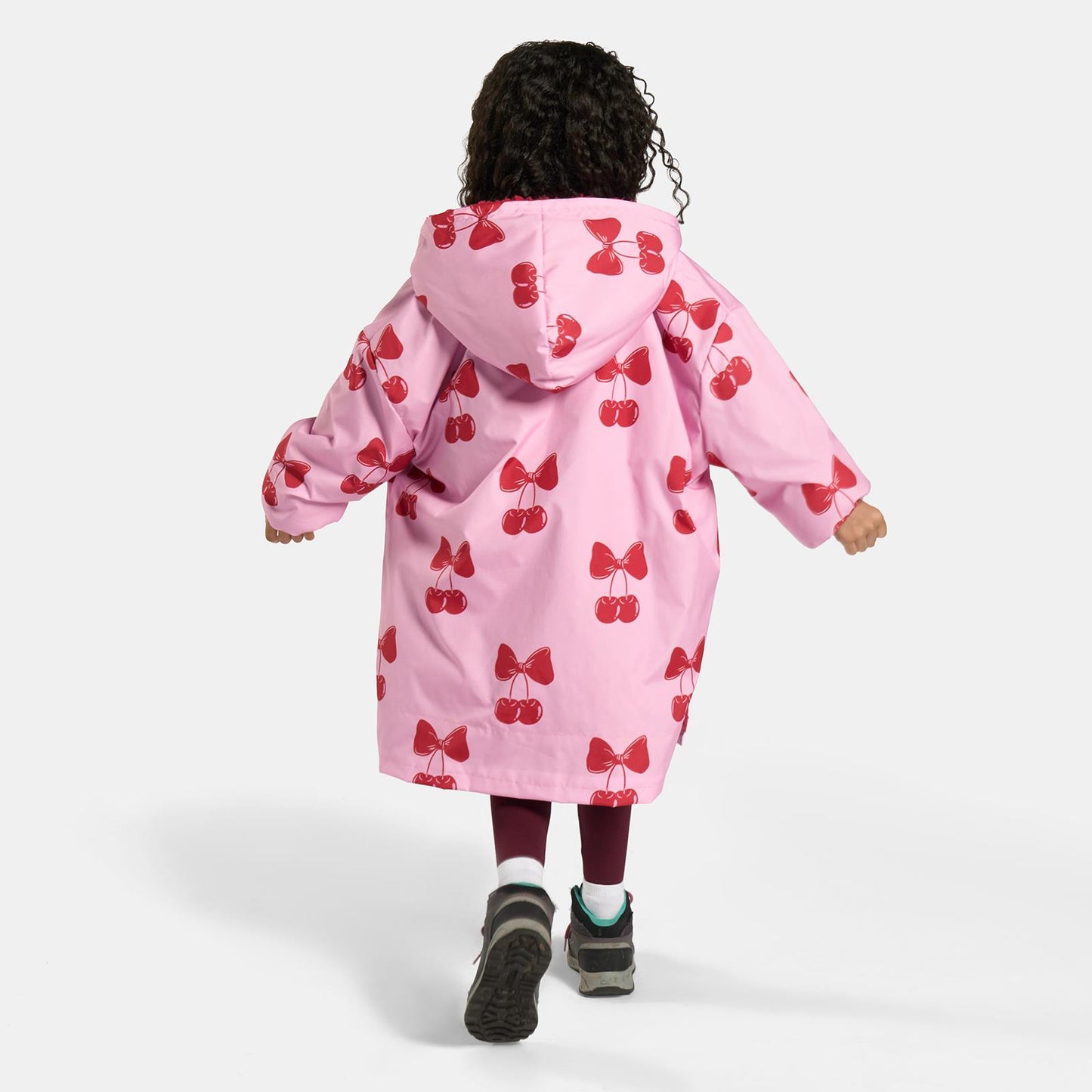 OHS Kids Drying Changing Robe Fun Print Sherpa Lined Water Resistant Long Coat