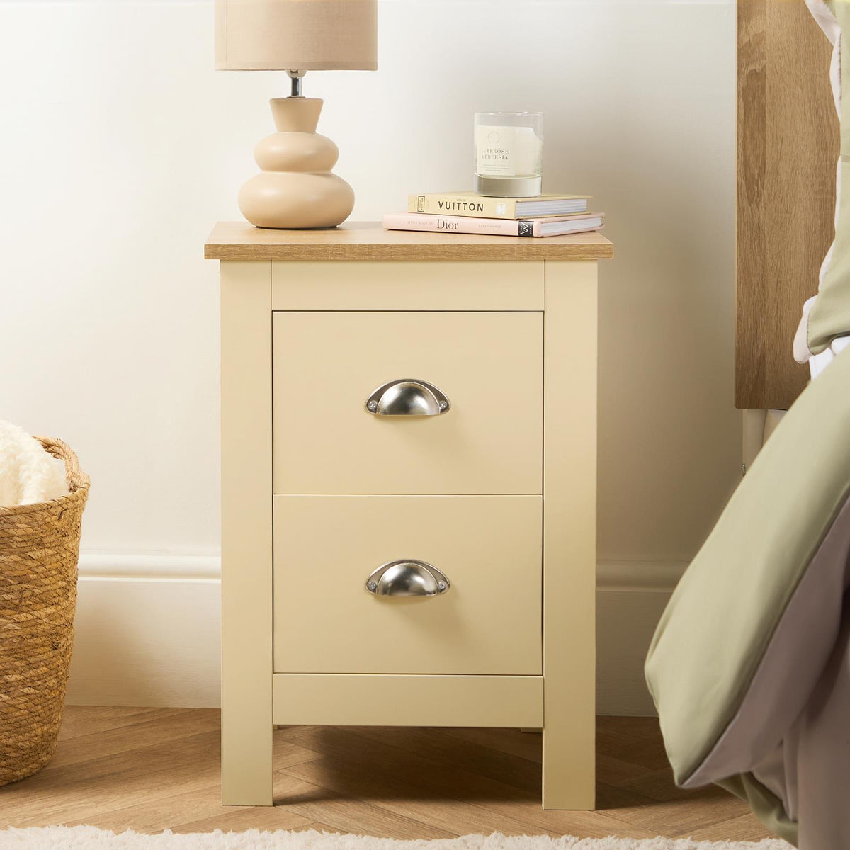 OHS Chicago Bedside Table 2/3 Drawer Hallway Cabinet Nightstand Unit Home Decor
