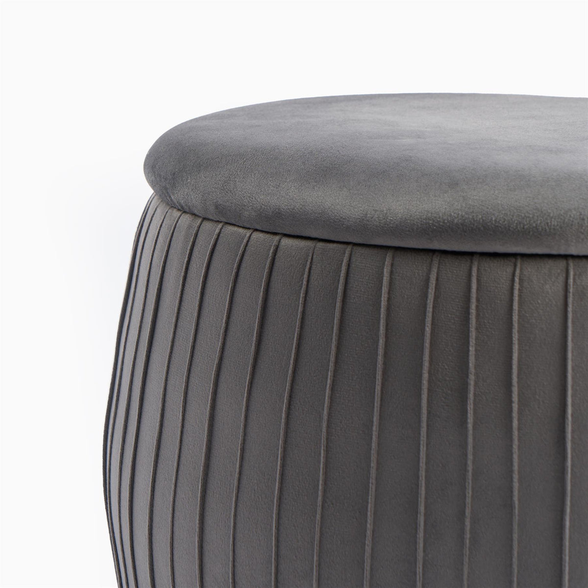 Ottoman Storage Stool Matte Velvet Pleated Home Decor Vanity Pouffe Chair Seat