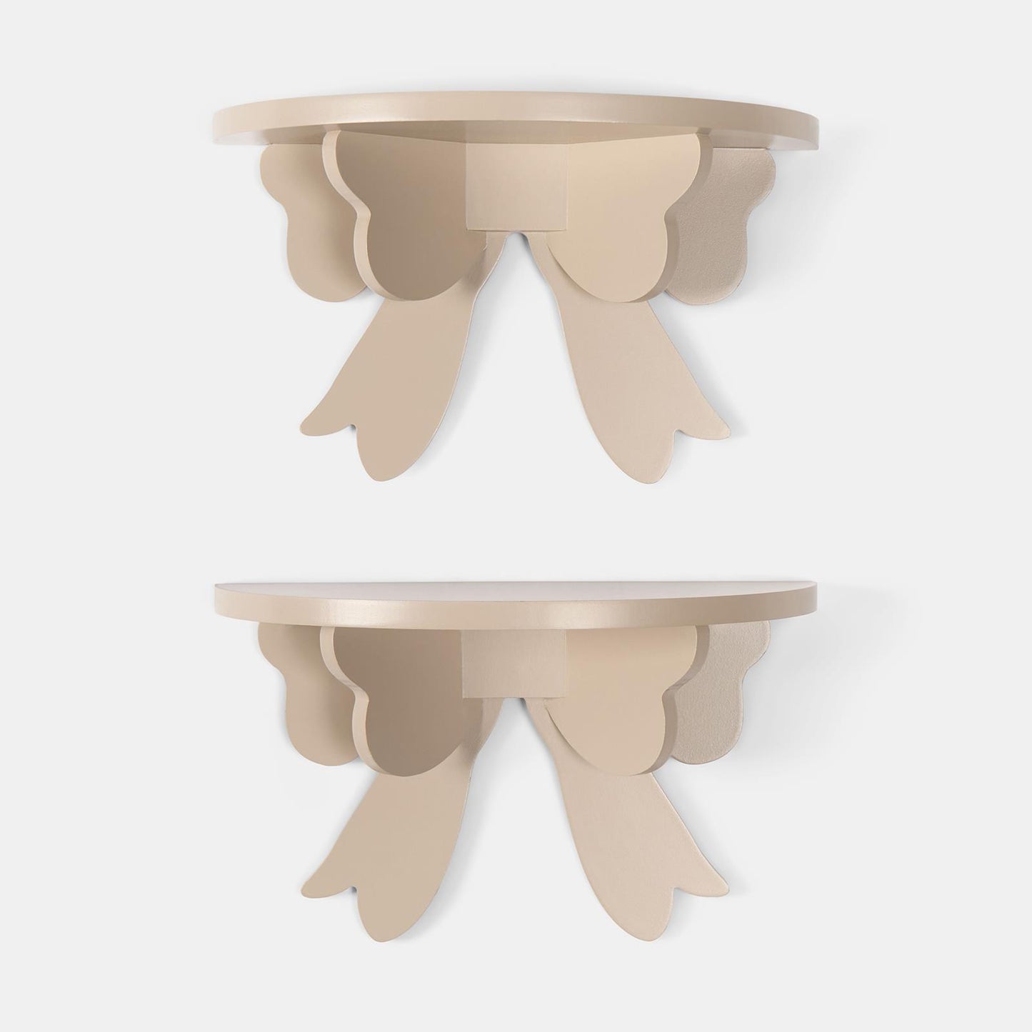 OHS Bow Shelf 2 Pack Novelty Shelving Units Wall Mounted Storage Home Decor
