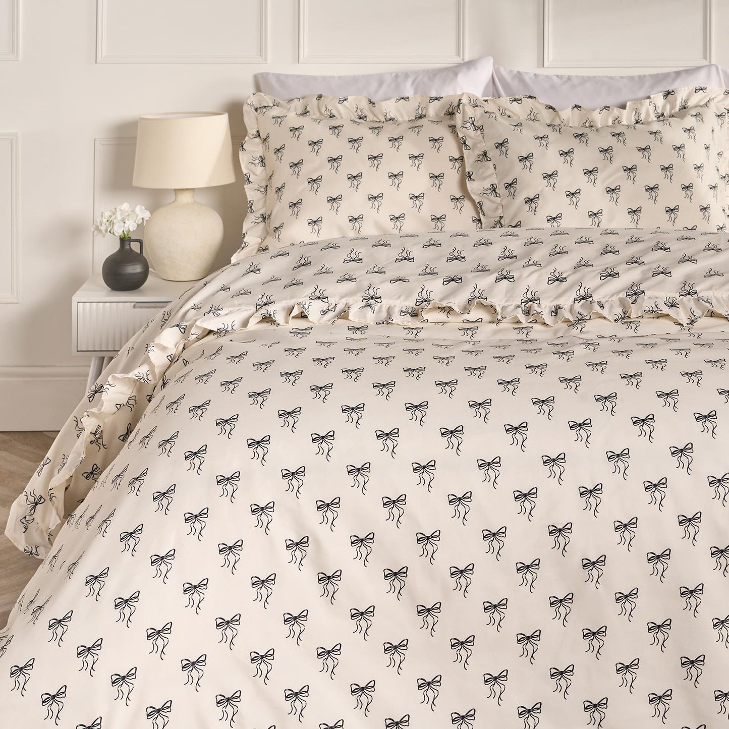OHS Ditsy Print Bedding Microfibre Duvet Cover Set with Pillowcase Soft