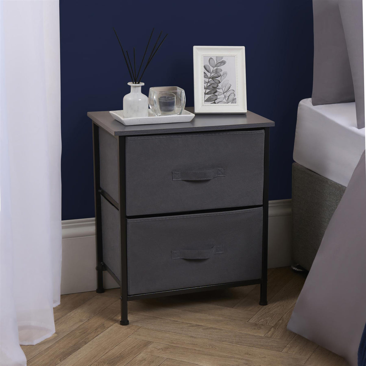OHS Fabric Cabinet Bedside 2/3/4/5/6 Drawers Storage Unit Clothes Home Organiser
