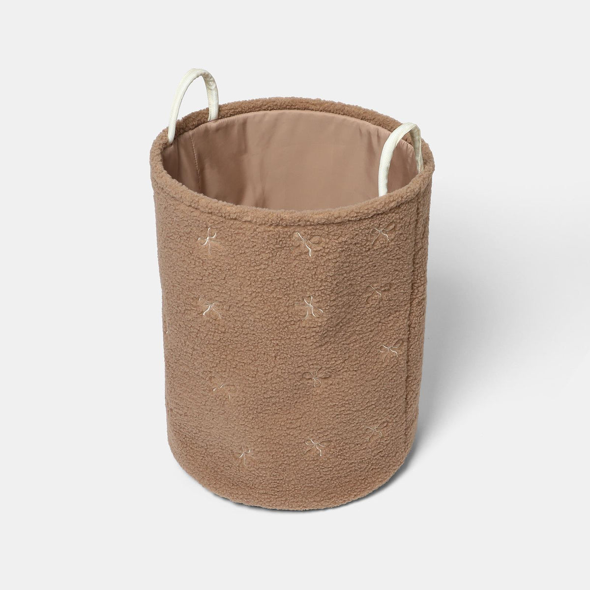 OHS Storage Basket Handles Boucle Fleece Laundry Clothes Organiser