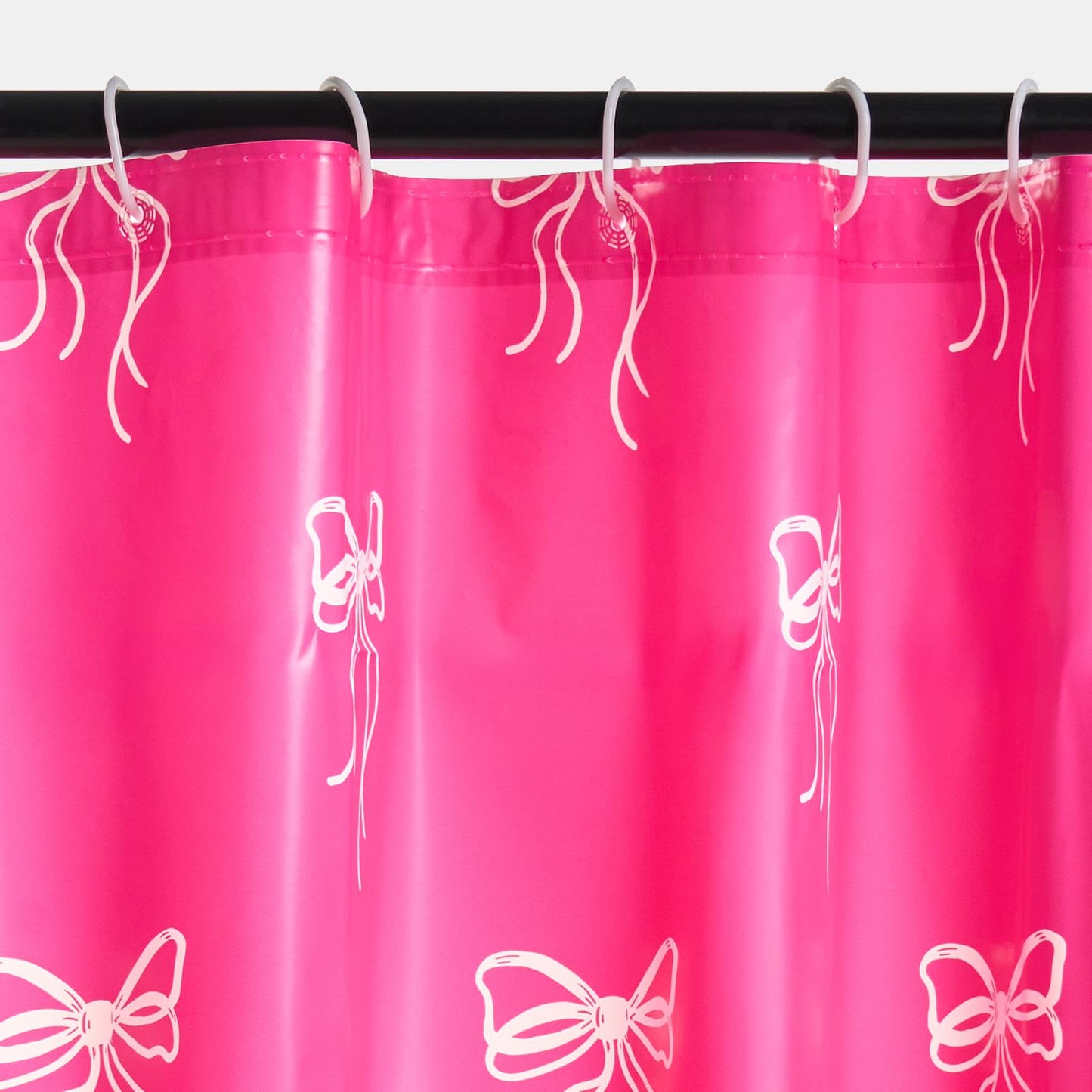 OHS Bows Shower Curtain with 12 Hooks Mould Proof Bathtub Curtains
