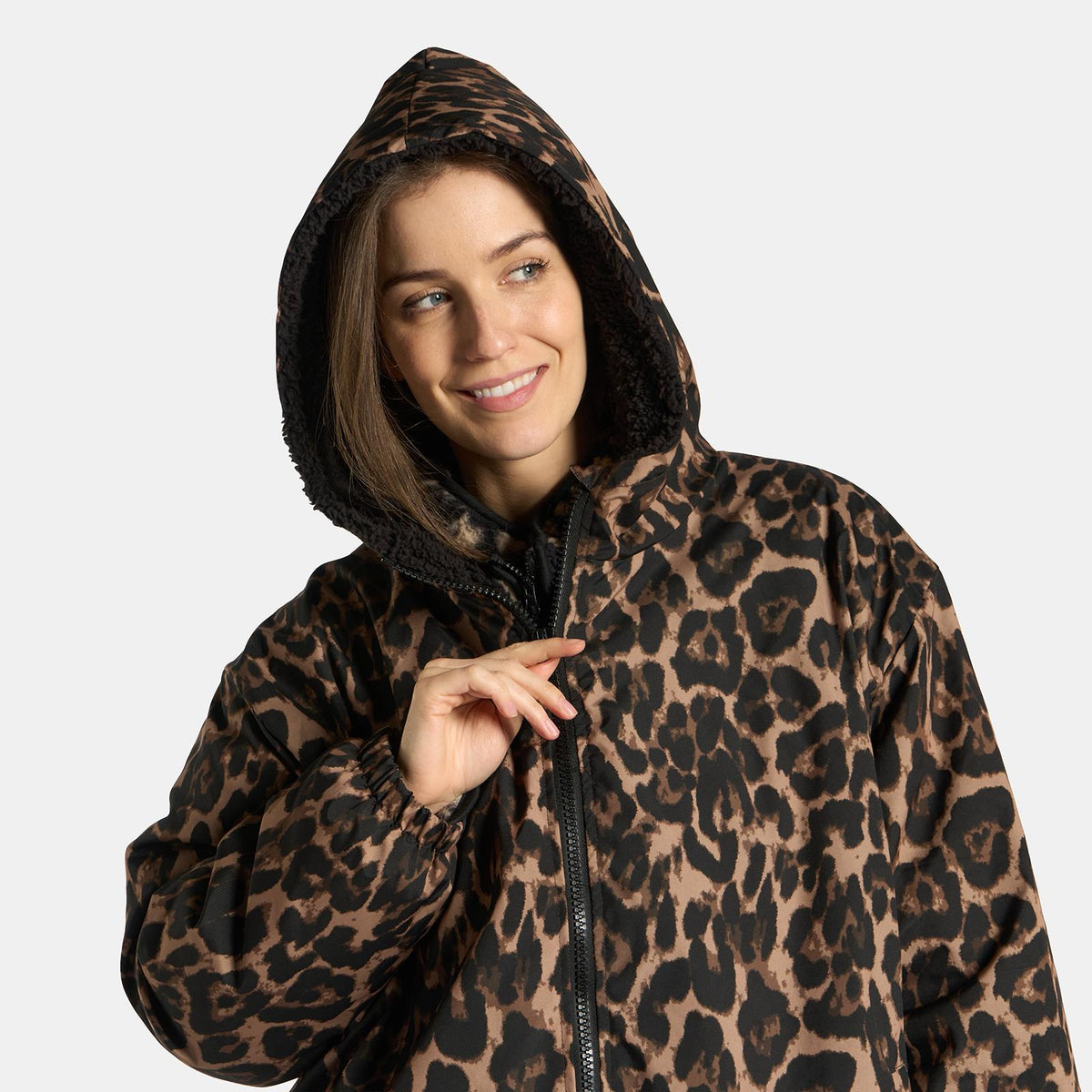OHS Drying Changing Robe Sherpa Lined Water Resistant Oversize Coat Adults Kids