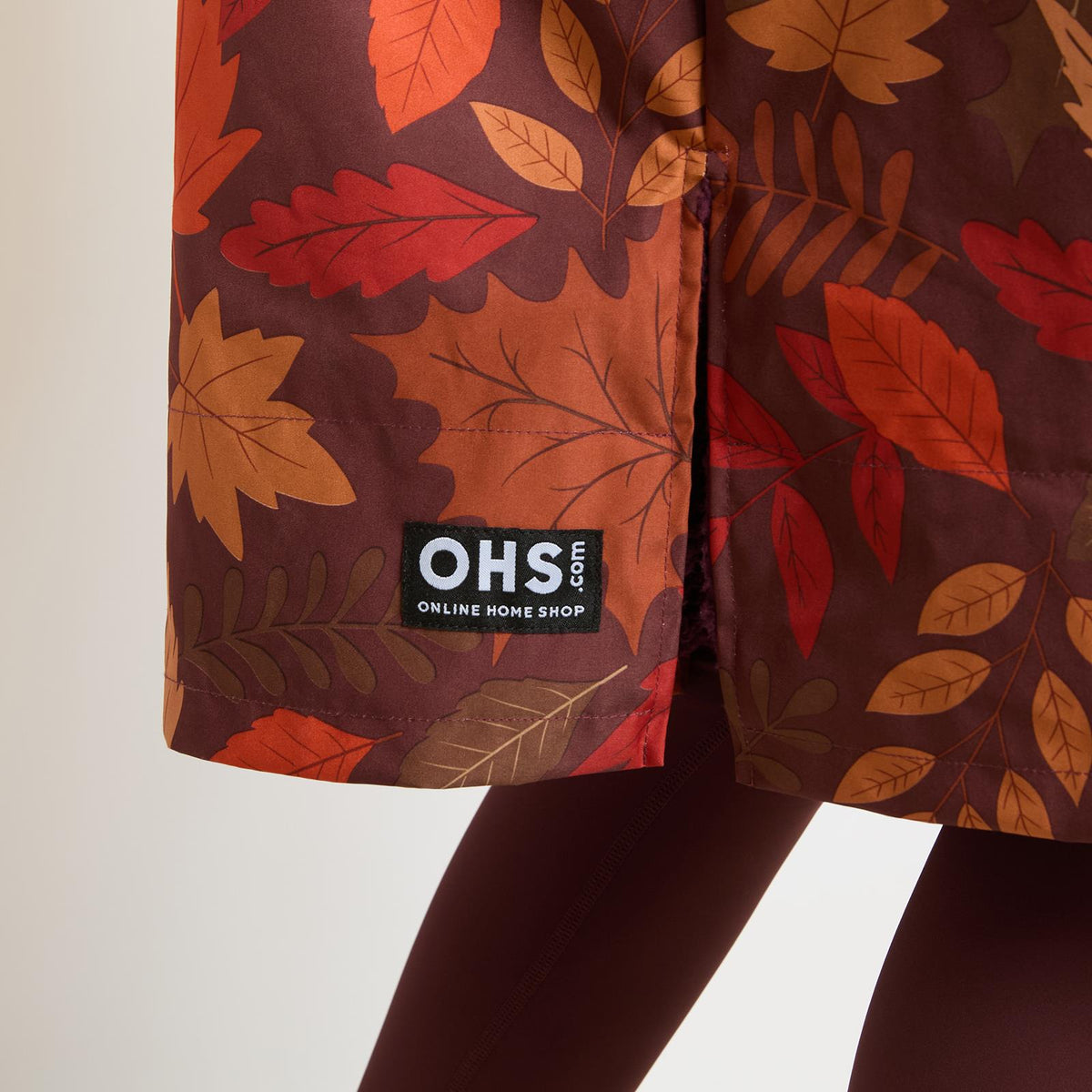 OHS Drying Changing Robe Sherpa Lined Water Resistant Oversize Coat Adults Kids