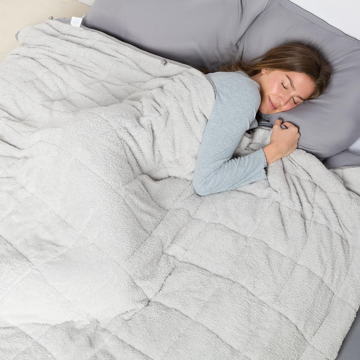 OHS Teddy Fleece Weighted Blanket Sensory Sleep Therapy Anxiety Throw