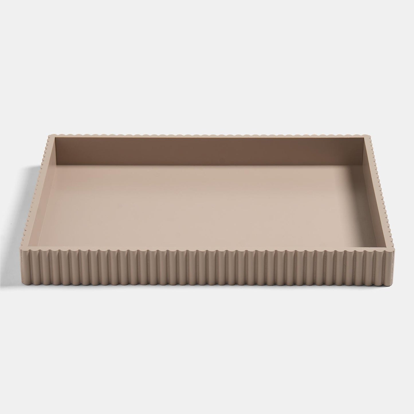 OHS Ribbed Decorative Tray Coffee Table Organiser Countertop Vanity Storage
