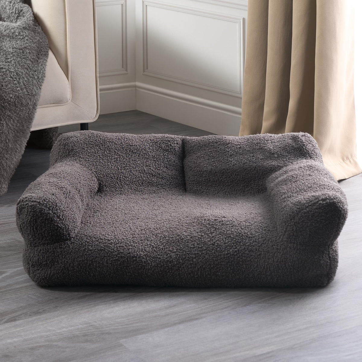 Dog Bed Sofa Cat Washable Super Soft Fur Fleece Warm Pet Puppy Medium Cushion