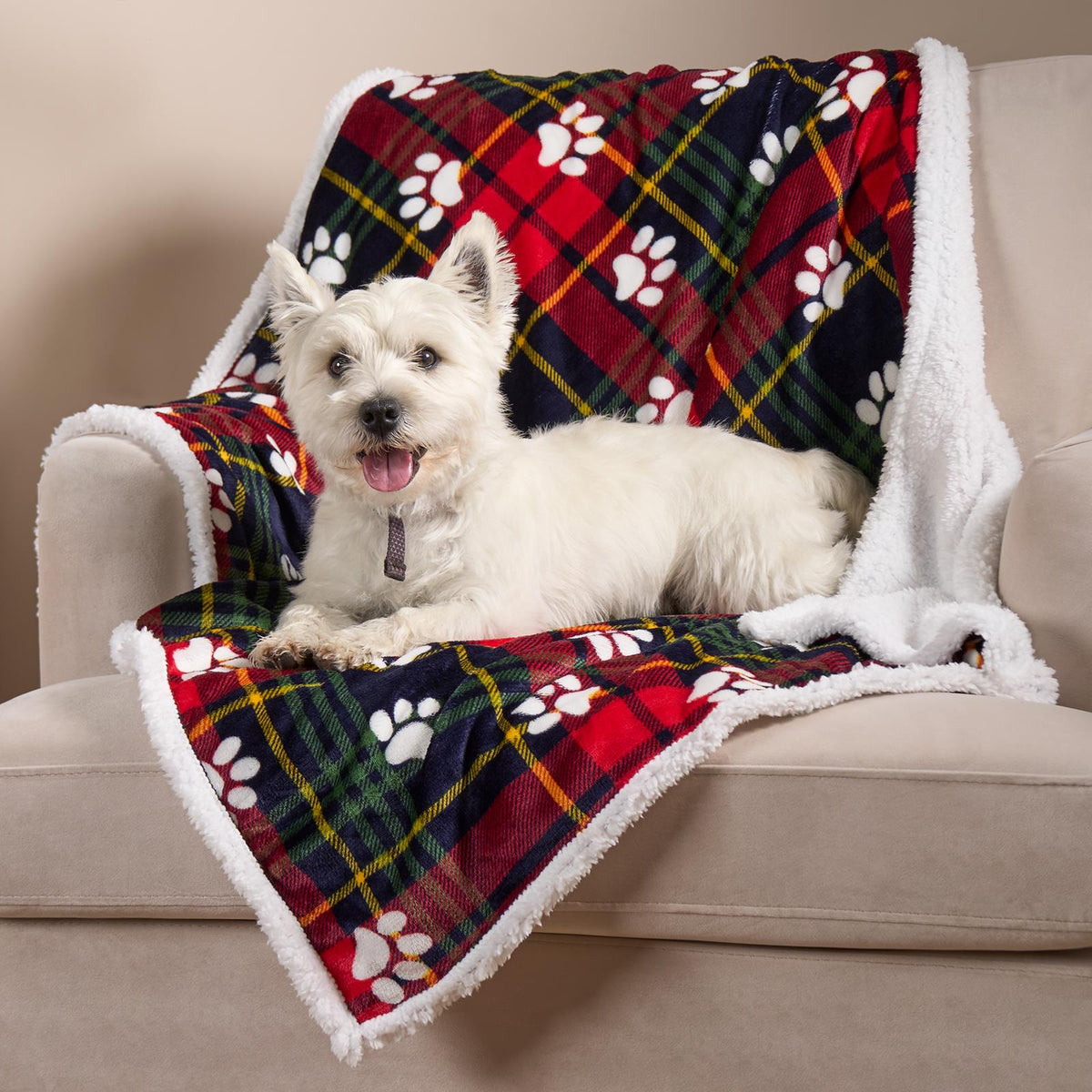 Check Fleece Pet Blanket Throw Over Bed Supersoft Plush Sherpa Warm Chair Sofa