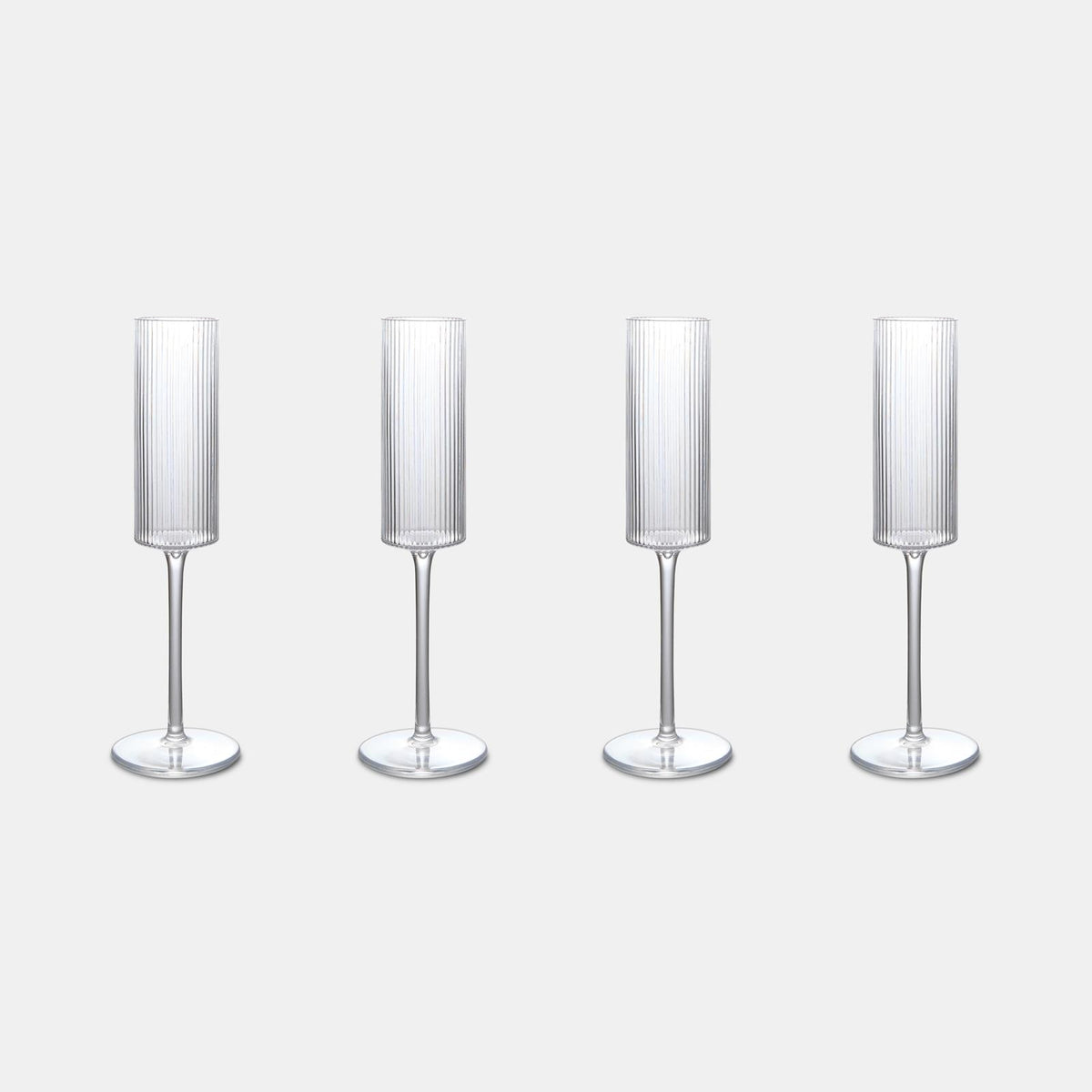 OHS Plastic Glasses Set of 2/4 Reusable Flute Champagne Cocktail Glass Picnic