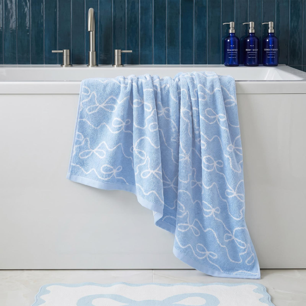 OHS Bows Towels 100% Premium Cotton Highly Absorbent Hand Bath Towel Sheet