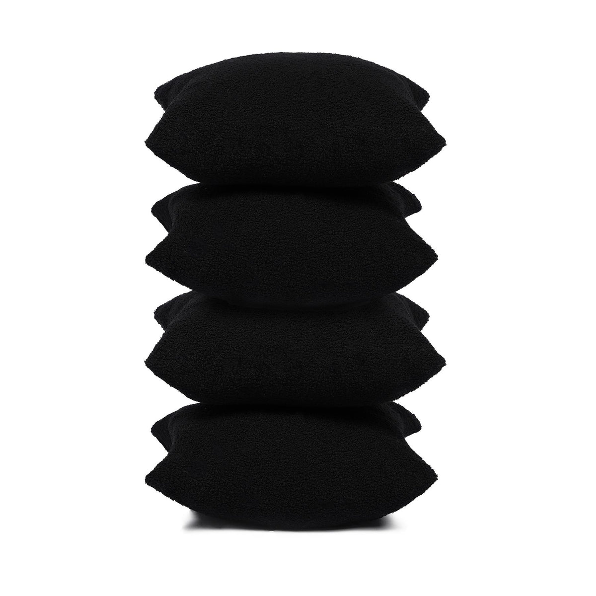OHS Boucle Cushion Covers  2 Pack Teddy Fleece Square Pillowcases Home Decor