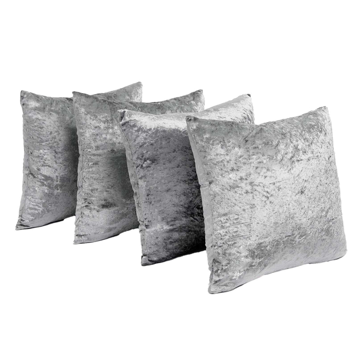 Sienna Cushion Covers Crushed Velvet Luxury Pack of Filled Insert Pad, 45 x 45cm