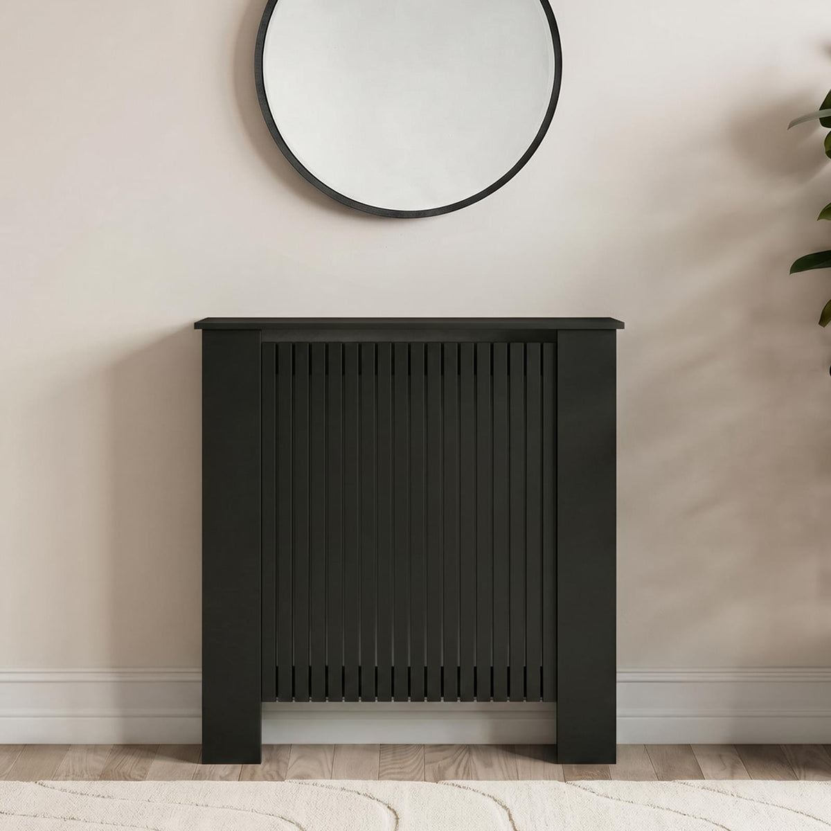 OHS Ribbed Radiator Cover Slatted Engineered Wood Side Board S M L Cabinet Shelf