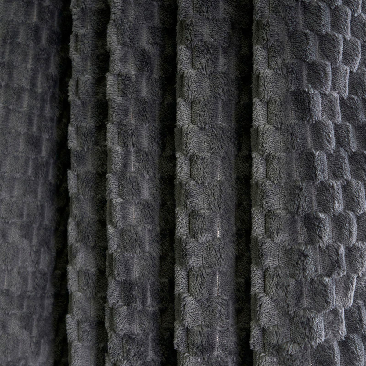OHS Waffle Fleece Curtains Thermal Insulated Eyelet Blackout