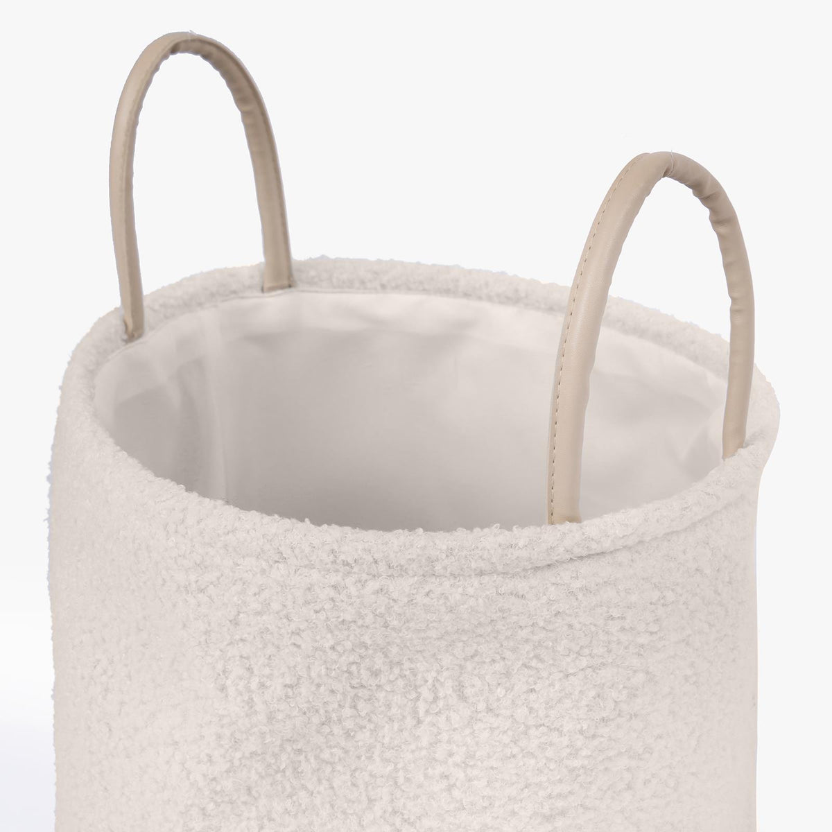 OHS Storage Basket Handles Boucle Fleece Laundry Clothes Organiser