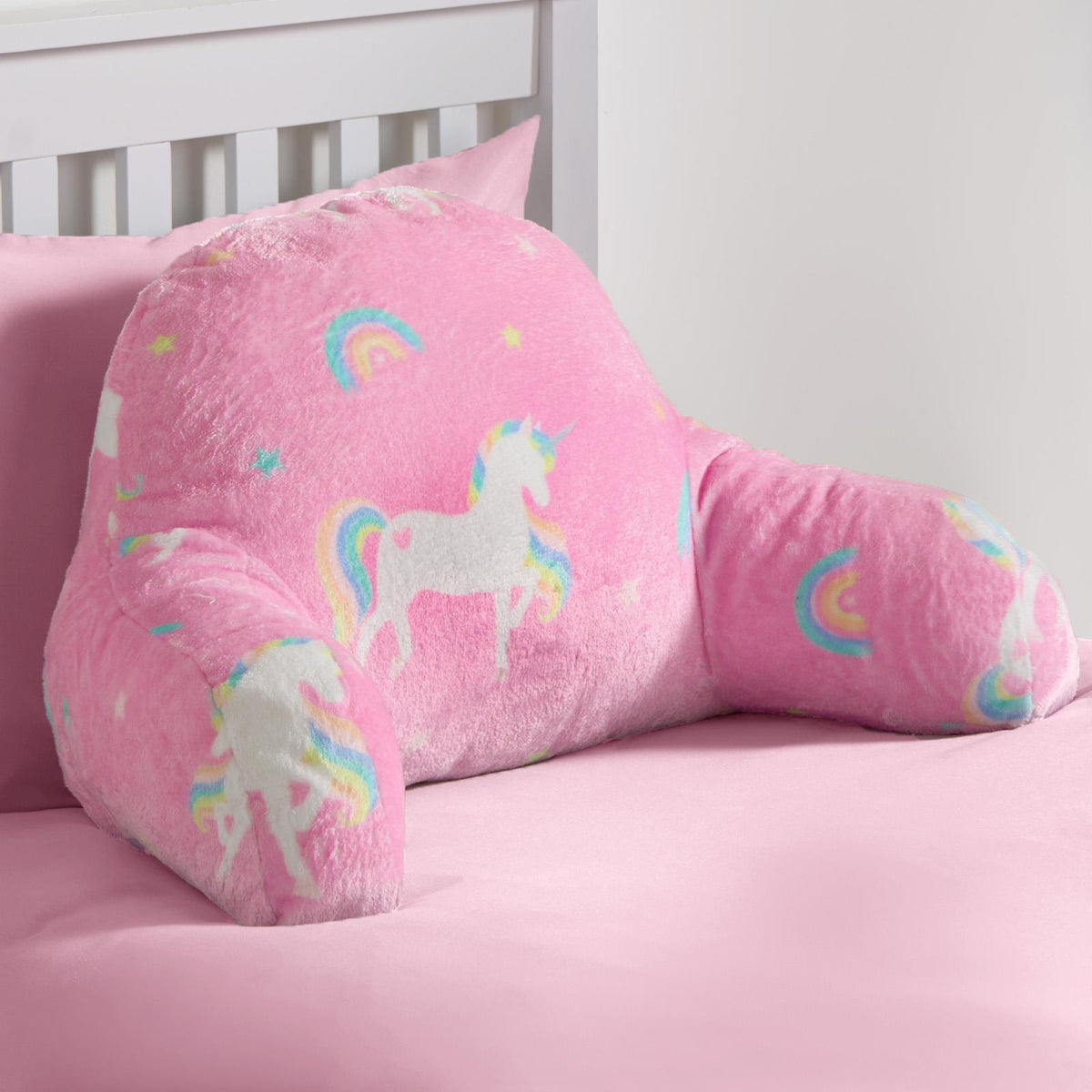 OHS Kids Gaming Cushion Bed Reading Pillow Soft Support with Arms Lumbar Chair