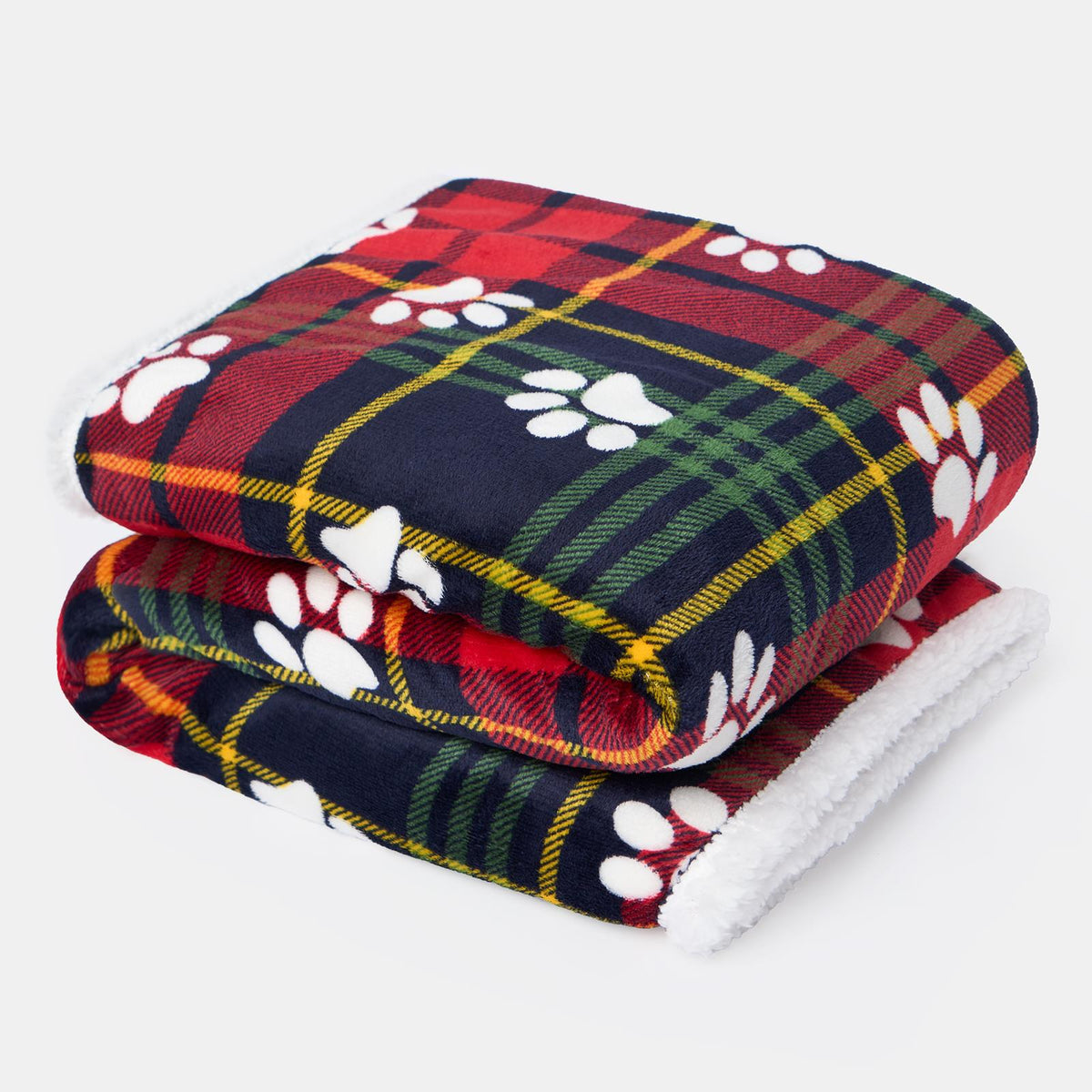 Check Fleece Pet Blanket Throw Over Bed Supersoft Plush Sherpa Warm Chair Sofa